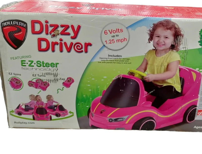 6-Volt Battery Operated Pink Ride-On Power Wheel Car for Ages 1+