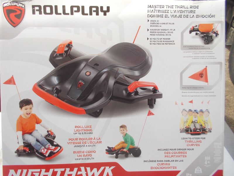 Night Hawk 12V Electric Ride-On Vehicle in Black and Red