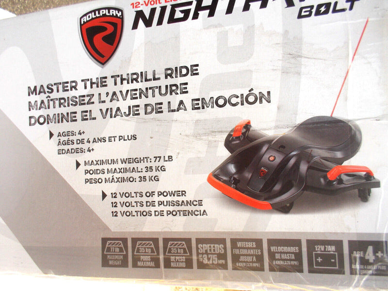 Night Hawk 12V Electric Ride-On Vehicle in Black and Red