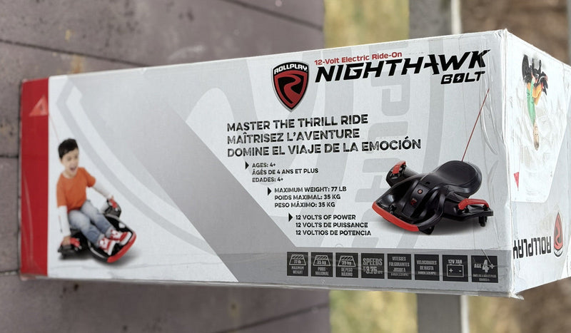 Night Hawk 12V Electric Ride-On Toy in Black and Red