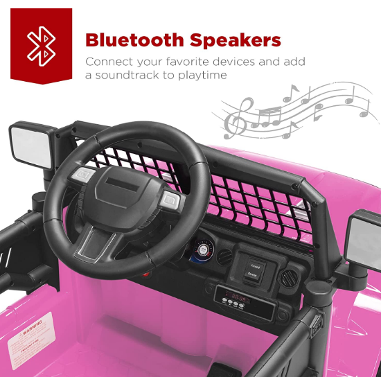 Rosa Electric Ride-On Car for Girls with Remote Control and Music - Rechargeable