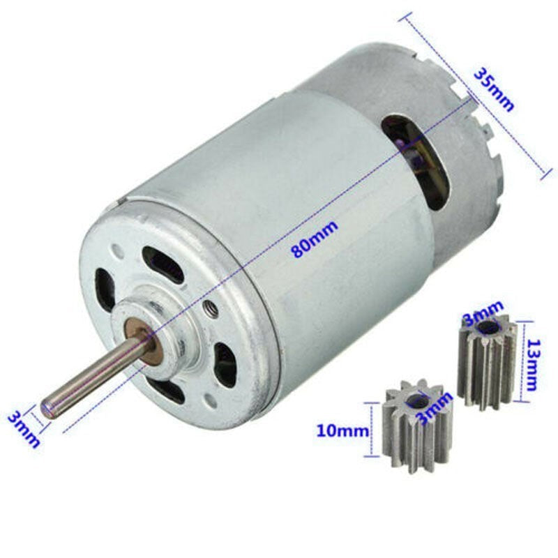 RS550 High-Speed 30000rpm Gear Motor Replacement for Toy Models