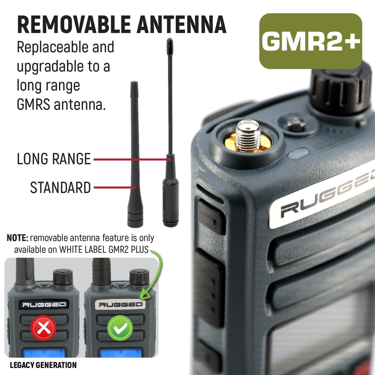 Adventure Pack - Rugged GMR2 PLUS - GMRS and FRS Two Way Handheld Radios with Accessories