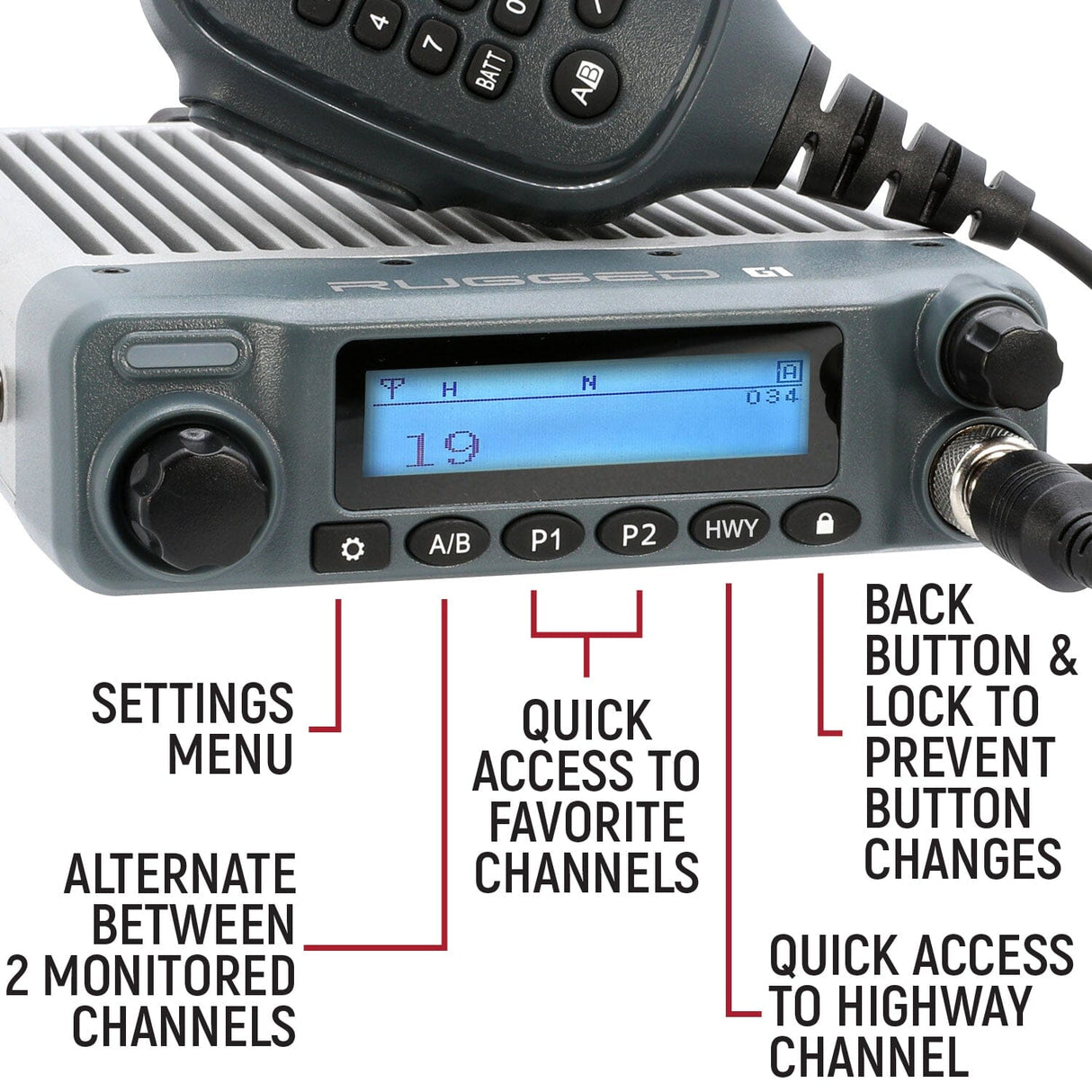Waterproof GMRS Mobile Radio - Model G1 Adventure Series - CLEARANCE