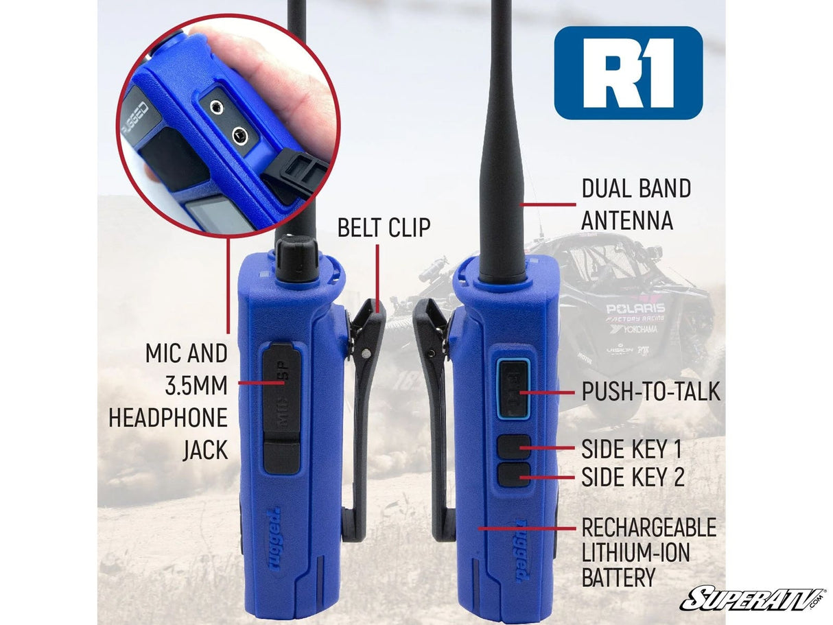Rugged Radios Rugged R1 Business Band Two-Way Handheld Radio