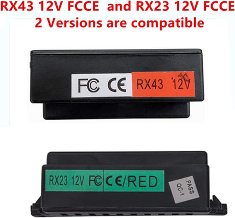 12V Replacement Remote Control with 2.4G Wireless Connectivity for Kids' Cars RX43 RX23