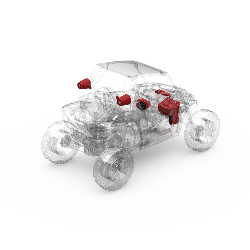 2014+ RZR-RC Rockford Fosgate Audio Kit Color Optix Gen3 (Stage 4)