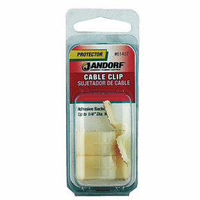 JANDORF Cable Clip Double Press Adhesive 1/4 3 PK 61407 Jandorf