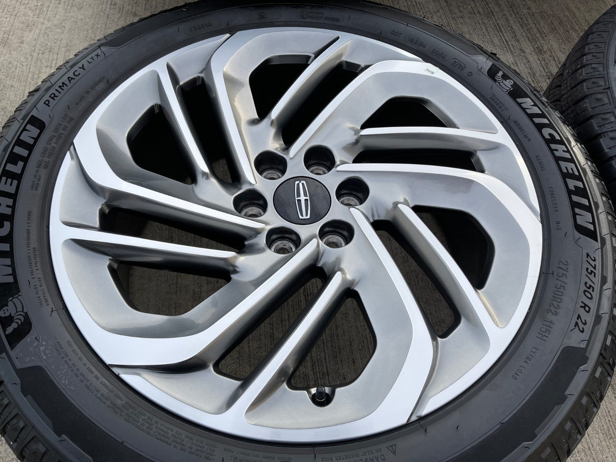 22" Lincoln Navigator OEM 94225 rims wheels BLACK LABEL 2025 2026 MICHELIN Texas Truck Tire