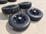 20" Ford F-250 F-350 OEM black TREMOR wheels rims 10299 10484 A/T2 tires NEW Texas Truck Tire