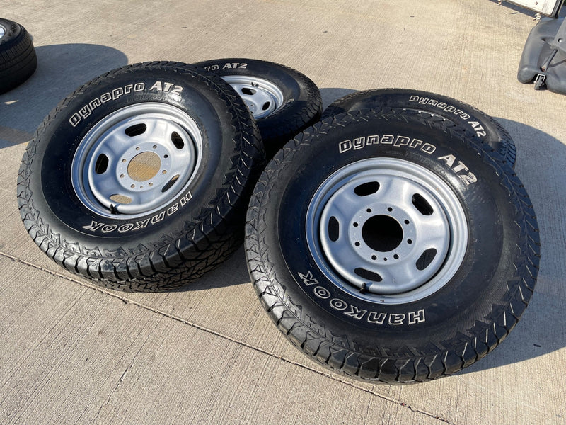 17" Ford F-250 F-350 OEM 3828 wheels rims tires HANKOOK DYNAPRO A/T2 35" Texas Truck Tire