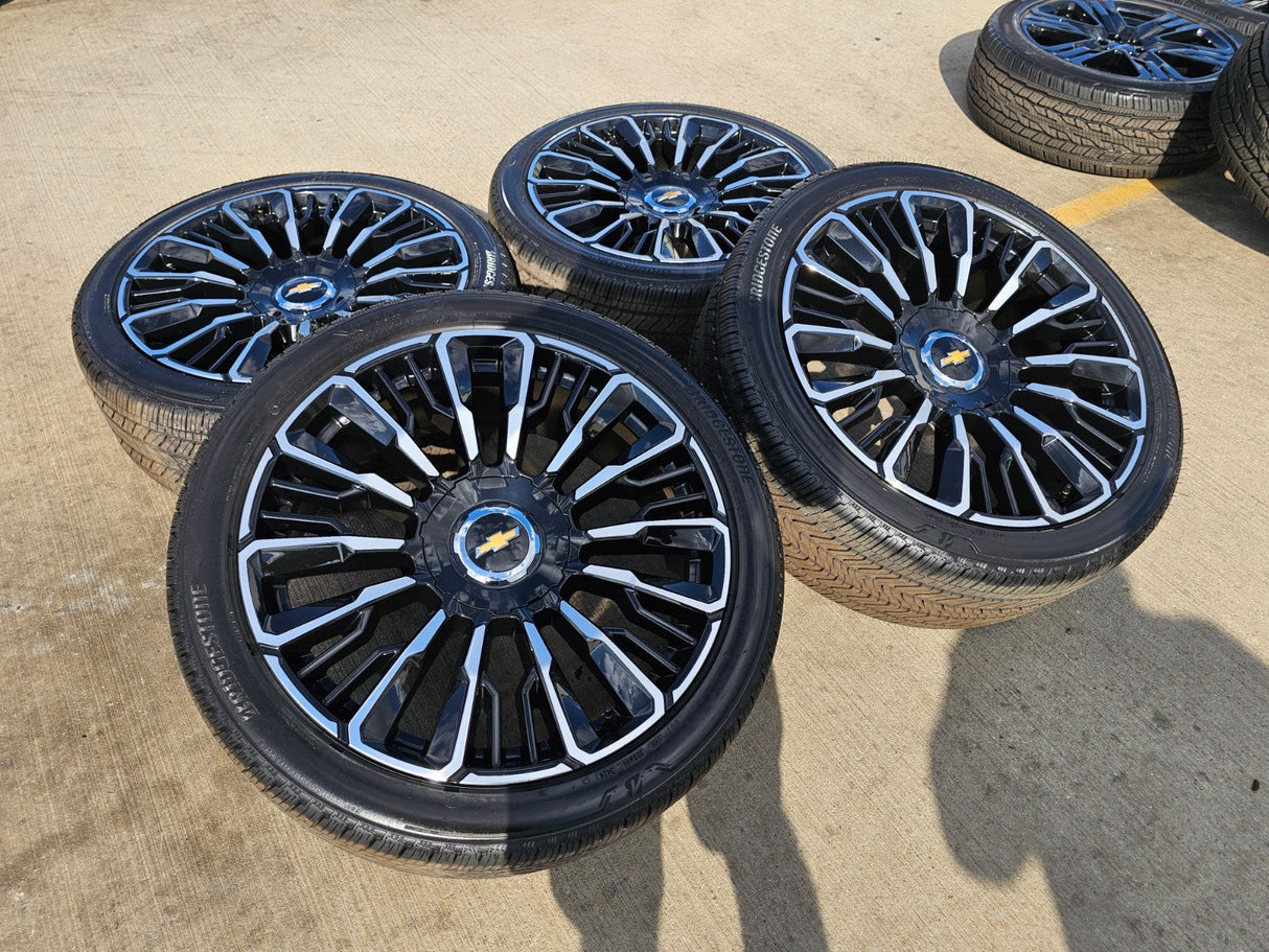 24" Chevy Tahoe Suburban Silverado OEM High Country wheels rims 2025 2026 NEW Texas Truck Tire