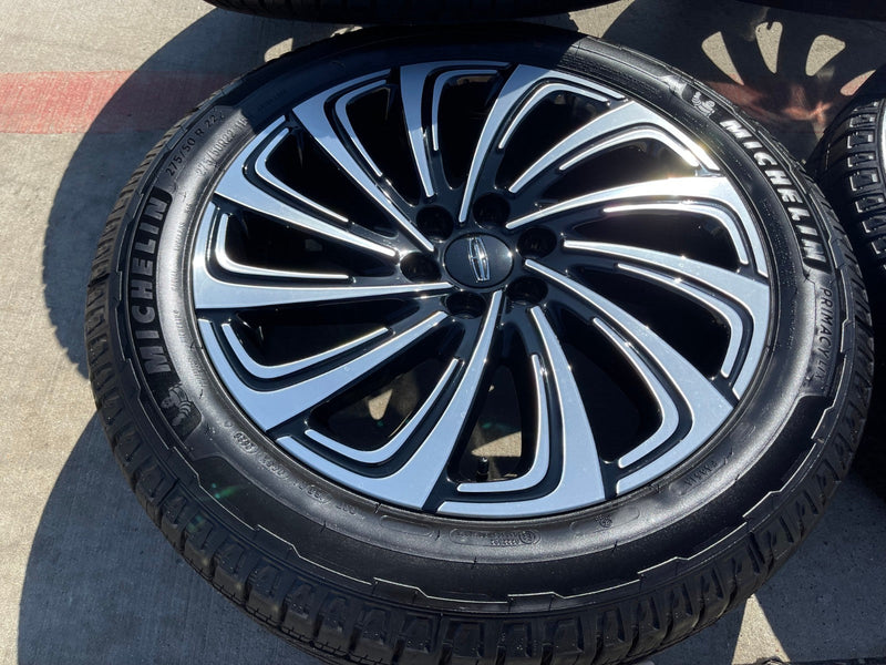 22" Lincoln Navigator OEM 10666 rims wheels BLACK LABEL 2025 2026 NEW Texas Truck Tire