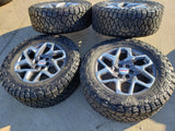 20" GMC Sierra Yukon AT4 Tahoe Silverado OEM 95369 wheels rims TOYO 34" Texas Truck Tire