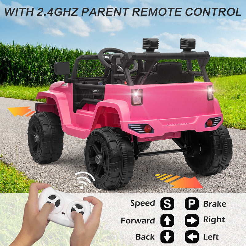 12V Battery-Powered Kids Ride-On Off-Road Truck Toy with Parent Remote Control