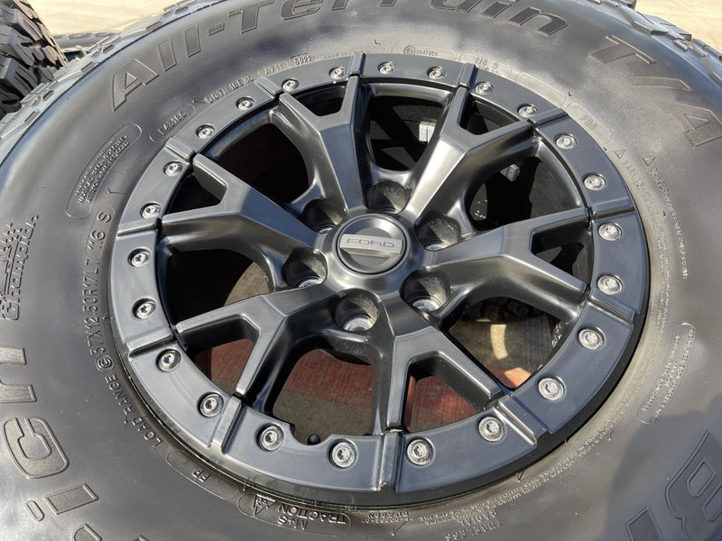 17" Ford F-150 Raptor R OEM BEADLOCK 10460 rims wheels 37" tires BFG Texas Truck Tire