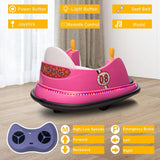6V Kids Ride-On Bumper Car with Remote Control, 360° Spin and Flashing Lights for Toddlers
