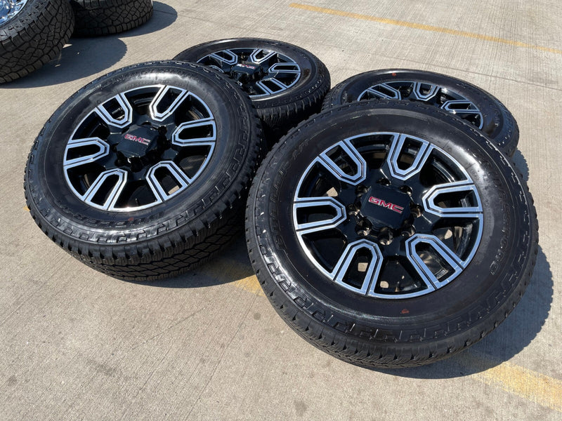 20" GMC Sierra AT4 2500 3500 OEM wheels rims 5950 Silverado BRIDGESTONE A/T Texas Truck Tire