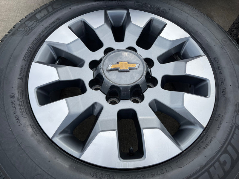 20" Chevy Silverado GMC Sierra AT4 2500 3500 OEM 5960 5947 wheels rims MICHELIN Texas Truck Tire