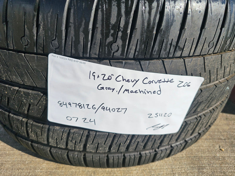 19" + 20" Chevy Corvette Z06 C8 OEM FORGED 94027 94028 wheels rims 2024 2026 NEW Texas Truck Tire