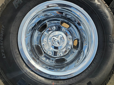 17" Dodge Ram 3500 Dually Laramie 8x200 wheels rims 2703 2704 OEM 2024 2025 NEW Texas Truck Tire