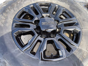 20" GMC Sierra Chevy 2500 OEM 5957 BLACK DIAMOND wheels rims tires BFG 37" Texas Truck Tire