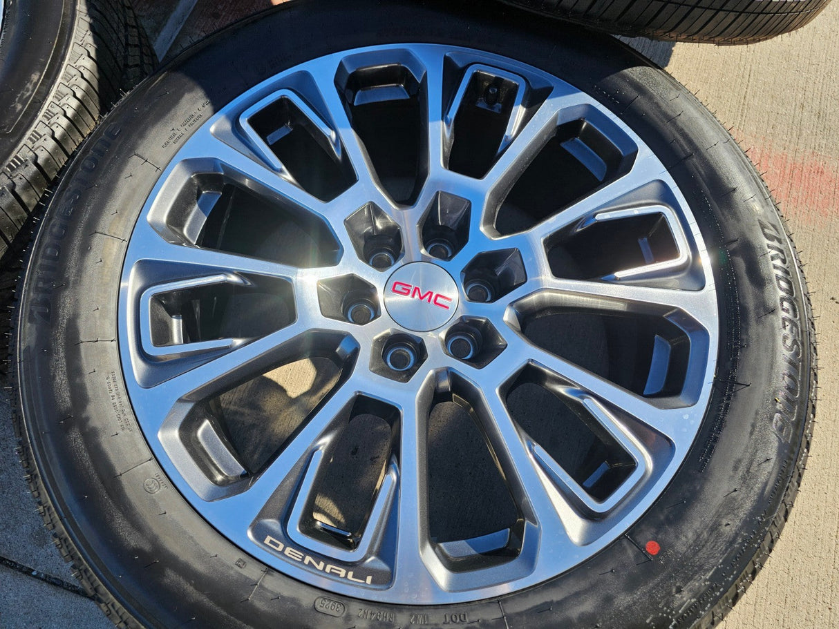 22" GMC Yukon Sierra DENALI OEM wheels rims Tahoe tires 2024 2025 2026 NEW Texas Truck Tire