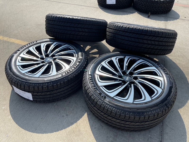 22" Lincoln Navigator OEM 10666 rims wheels BLACK LABEL 2025 2026 MICHELIN NEW Texas Truck Tire