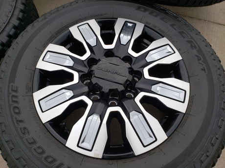 20" GMC Sierra DENALI ULTIMATE 2500 3500 OEM wheels rims 5958 14138 A/T tires Texas Truck Tire