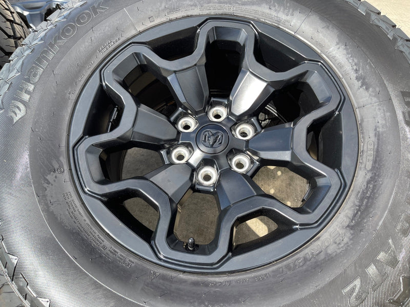 18" Dodge Ram 1500 TRX RHO Black OEM 66002 wheels rims HANKOOK A/T2 35" Texas Truck Tire