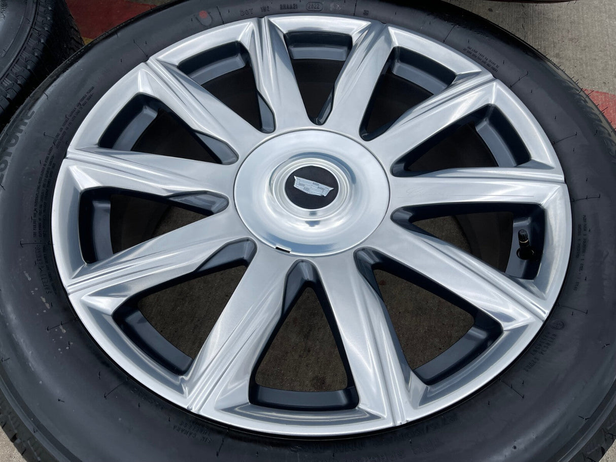 22" Cadillac Escalade Platinum OEM 95078 wheels rims 2024 2025 2026 NEW Texas Truck Tire