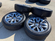 22" GMC Yukon Chevy Tahoe Escalade OEM chrome 95513 wheels rims tires Texas Truck Tire