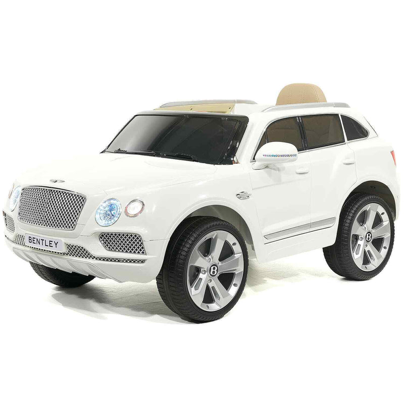 LICENSED BENTLEY BENTAYGA 12V CHILD'S RIDE-ON TOY SUV WITH EVA RUBBER WHEELS, TWIN MOTORS, AND REMOTE CONTROL ACCESS.