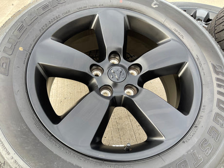 20" Dodge Ram 1500 OEM wheels rims 2495 black 5x139 tires BRIDGSETONE NEW Texas Truck Tire