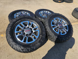 18" GMC Sierra AT4X Chevy Silverado 2500 3500 OEM 5949 wheels rims HANKOOK M/T2 Texas Truck Tire