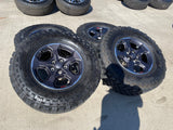 17" Jeep Wrangler Gladiator RUBICON OEM 9236 wheels rims FALKEN M/T Texas Truck Tire