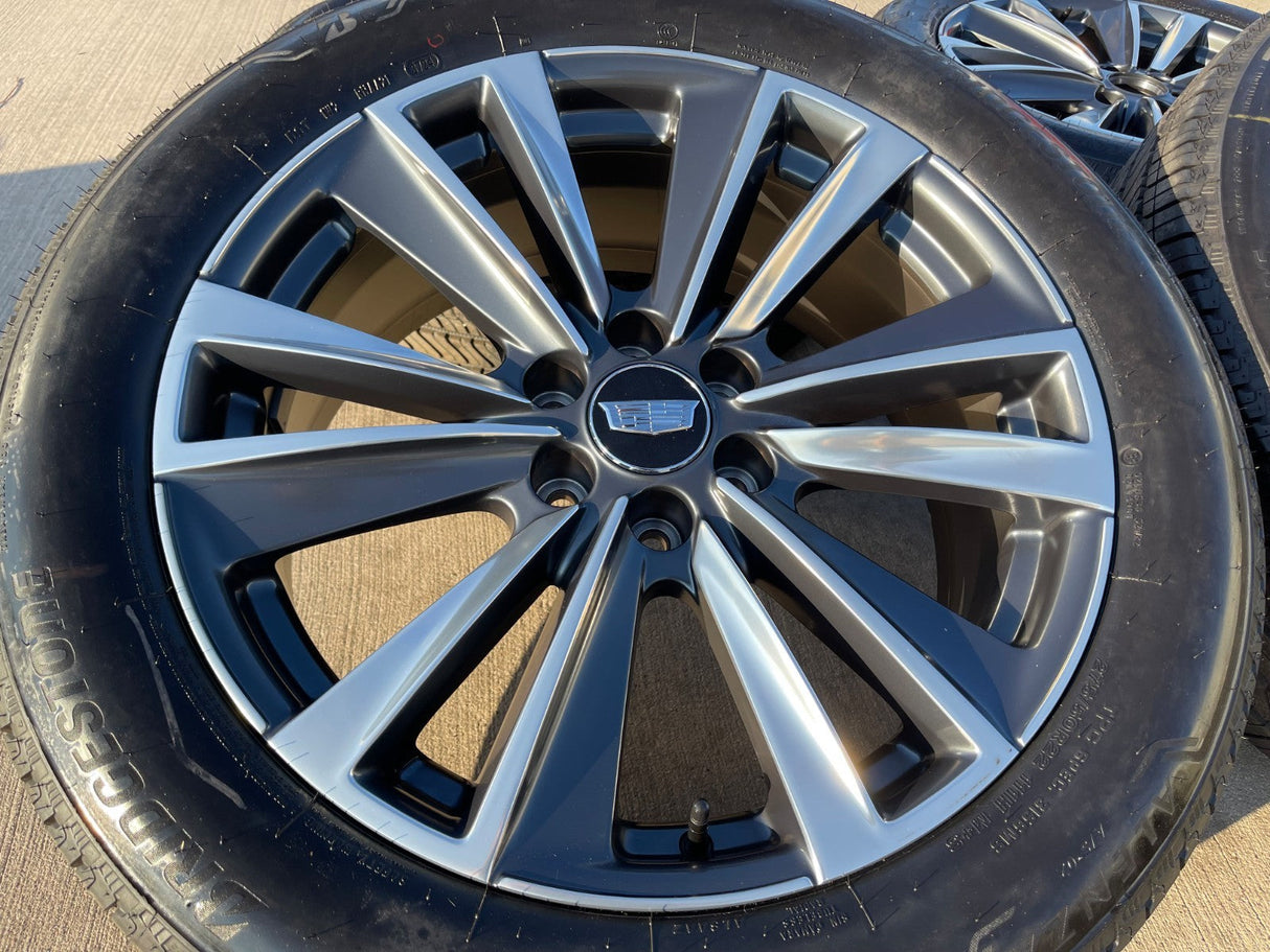 22" Cadillac Escalade Platinum OEM wheels rims tires 2024 2025 2026 FRESH NEW Texas Truck Tire