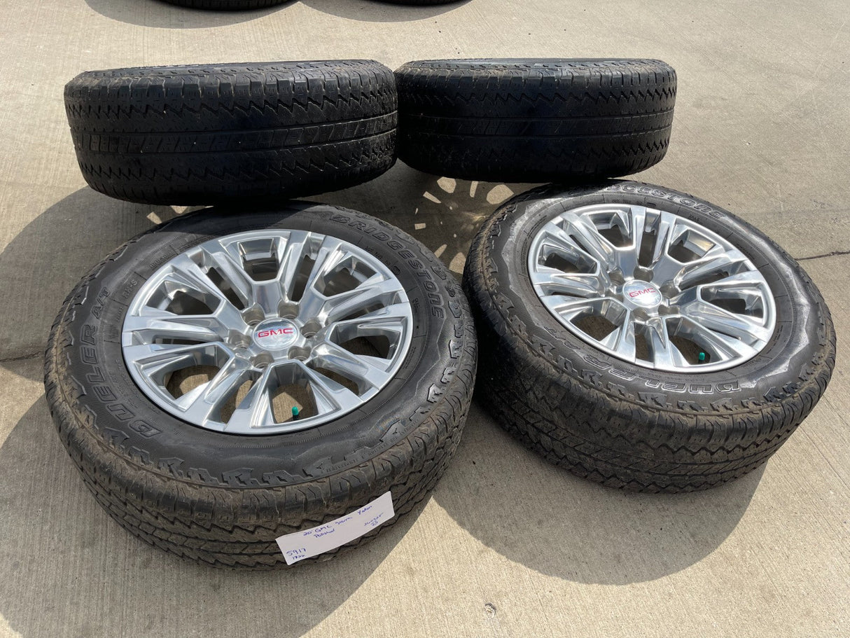 20" GMC Sierra Yukon Denali OEM 5917 wheels rims Chevy 2021 2022 2023 2025 2026 Texas Truck Tire