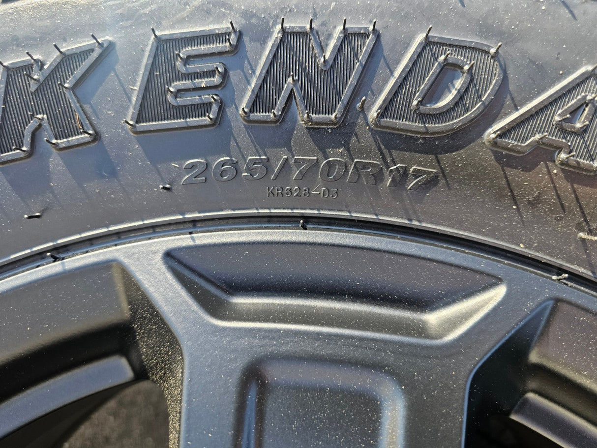 17" Jeep Wrangler Rubicon OEM wheels rims 9216 Gladiator KENDA KLEVER A/T2 NEW Texas Truck Tire