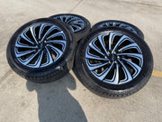 22" Lincoln Navigator OEM 10666 rims wheels BLACK LABEL 2025 2026 MICHELIN NEW Texas Truck Tire