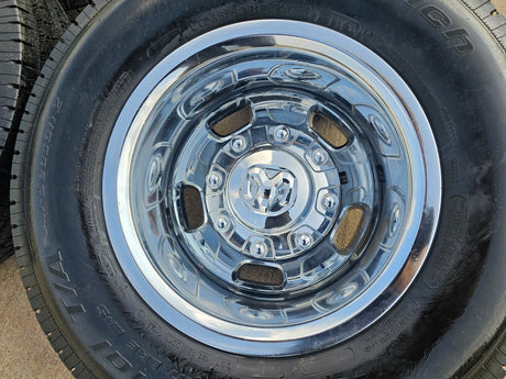 17" Dodge Ram 3500 Dually Laramie 8x200 wheels rims 2703 2704 OEM tires Texas Truck Tire