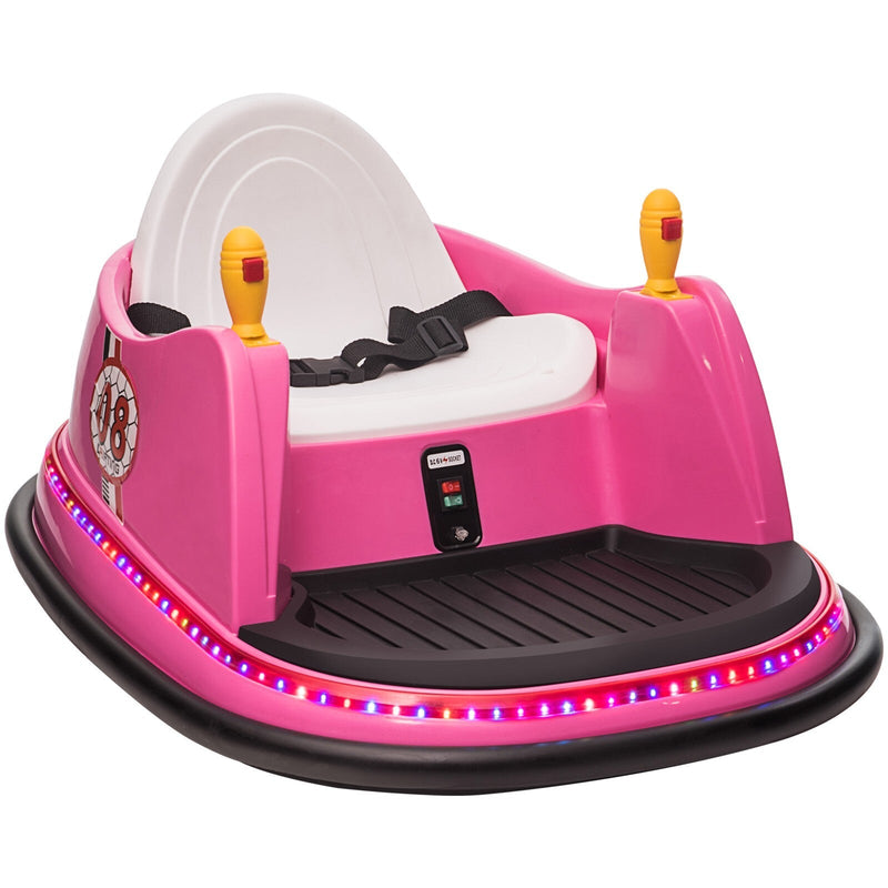 12V Electric Kids Ride-On Bumper Car with Remote Control and 360° Spin for Toddlers