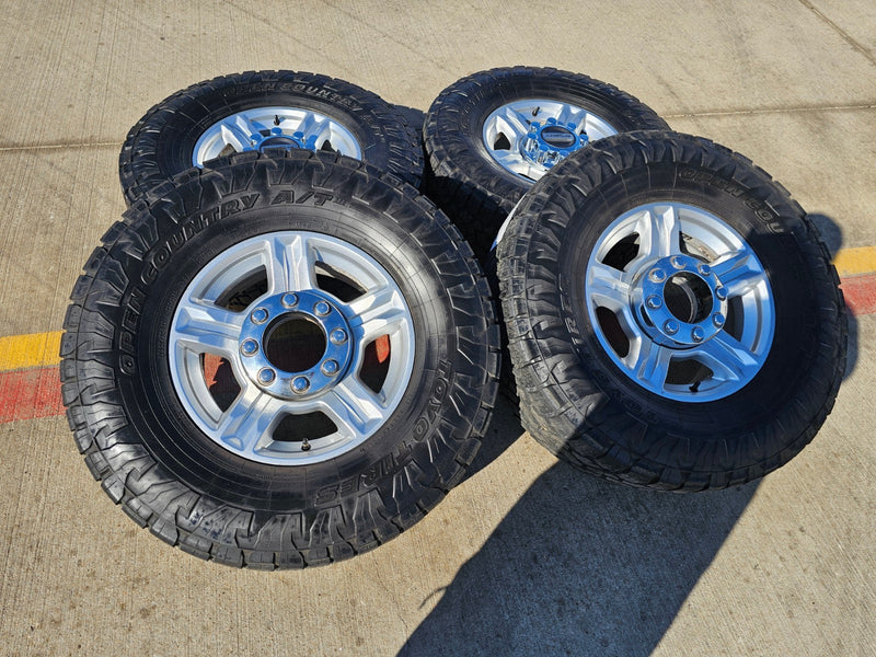 17" Ford F-250 F-350 OEM 10096 TREMOR wheels rims tires TOYO A/T3 34" Texas Truck Tire