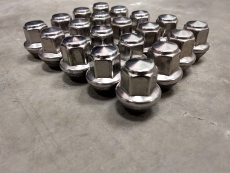 (20) OEM Ford lug nuts polished Mustang OE 14x1.5 2017 2018 2019 2020 2021 2022 Texas Truck Tire