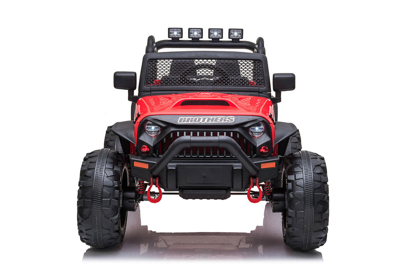 JEEP Dual Control Kids Electric Ride-On Car with Foot Pedal, LED Lights, Music Player, USB, Bluetooth