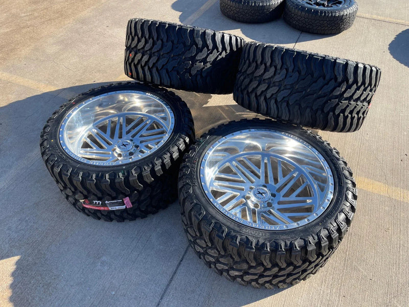 24x14 Xtreme Forged 009 wheels rims Chevy RAM 1500 Tacoma -76 6x139 6x5.5 35" Texas Truck Tire