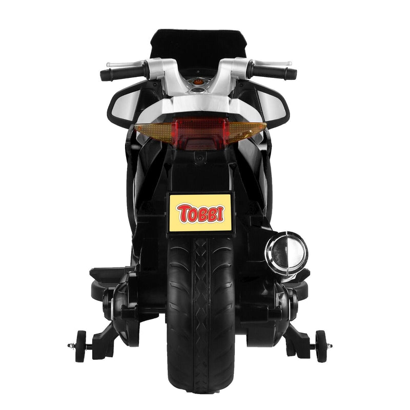 TOBBI 12V Kids Electric Motorcycle with Training Wheels - Dirt Bike Motorbike for Young Riders