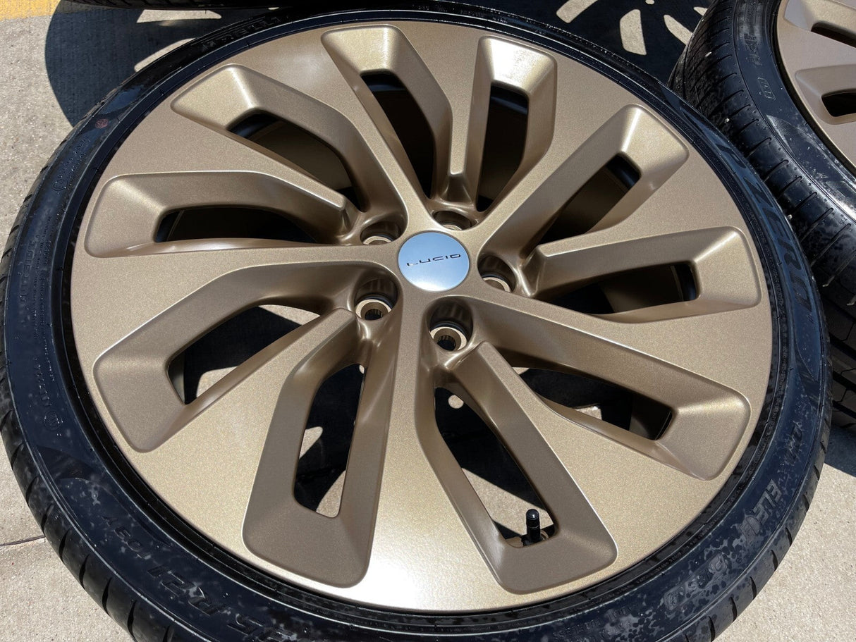 21" Lucid Air OEM Grand Touring 95542 95543 wheels rims 2022 2023 2024 2025 NEW Texas Truck Tire