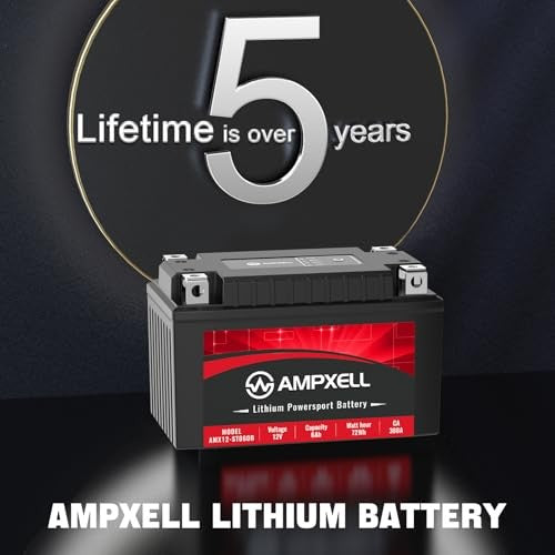 12V 6Ah 360A Lithium Motorcycle Battery YTZ14S YTZ14S-BS Compatible