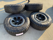 17" Ford F-150 Raptor OEM BEADLOCK rims wheels 10459 95210 BFG KO2 35" tires Texas Truck Tire